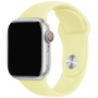 Silikonska traka s kraćom i dužom kopčom za Apple Watch Ultra 49mm / 46mm / 45mm / 44mm / 42mm - svijetlo žuto