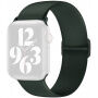 Silikonski remen s kliznom kopčom za Apple Watch 42mm / 41mm / 40mm / 38mm - tamno zeleni