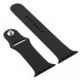 Silikonski remen sa futrolom sa kaljenim staklom za Apple Watch 38mm - crni