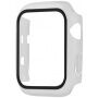 Silikonski remen sa futrolom sa kaljenim staklom za Apple Watch 38mm - bijeli