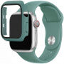 Silikonski remen sa futrolom sa kaljenim staklom za Apple Watch 38mm - petrolej