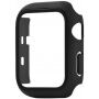 Silikonski remen sa futrolom sa kaljenim staklom za Apple Watch 42mm - crni