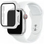 Silikonski remen sa futrolom sa kaljenim staklom za Apple Watch 42mm - bijeli