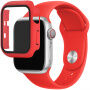 Silikonski remen sa futrolom sa kaljenim staklom za Apple Watch 42mm - crveni