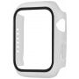 Silikonski remen sa futrolom sa kaljenim staklom za Apple Watch 41mm / 40mm - bijeli