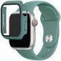 Silikonski remen sa futrolom sa kaljenim staklom za Apple Watch 41mm / 40mm - petrolej
