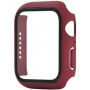 Silikonski remen sa futrolom sa kaljenim staklom za Apple Watch 41mm / 40mm - boja vina