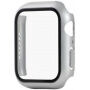 Silikonski remen sa futrolom sa kaljenim staklom za Apple Watch 45mm / 44mm - svijetlo sivi