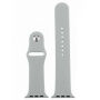 Silikonski remen sa futrolom sa kaljenim staklom za Apple Watch 45mm / 44mm - svijetlo sivi