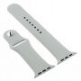 Silikonski remen sa futrolom sa kaljenim staklom za Apple Watch 45mm / 44mm - svijetlo sivi