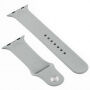 Silikonski remen sa futrolom sa kaljenim staklom za Apple Watch 45mm / 44mm - svijetlo sivi
