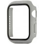 Silikonski remen sa futrolom sa kaljenim staklom za Apple Watch 45mm / 44mm - sivi