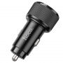 Hoco NZ14A Guerrero PD 20W / QC autopunjač s dva USB-A / USB-C priključka - crna