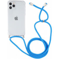 Prozirna maska s uzicom za iPhone 12 Pro Max - plava