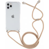 Prozirna maska s uzicom za iPhone 11 Pro - bež