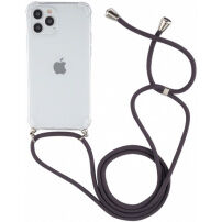 Prozirna maska s uzicom za iPhone 11 Pro - siva