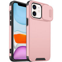 Mat maska s kliznim poklopcem za kameru za iPhone 11 - ružičasta
