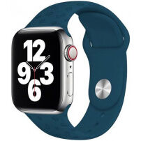 Silikonski remen sa uzorkom šapica za Apple Watch Ultra 49mm / 46mm / 45mm / 44mm / 42mm - tamno plavi