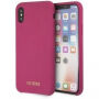 Guess Silicone Cover Gold Logo maskica za iPhone X / XS - Ružičasta
