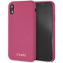 Guess Silicone Gold Logo case maskica za iPhone XR - Ružičasta