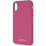 Guess Silicone Gold Logo case maskica za iPhone XR - Ružičasta