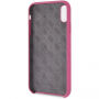 Guess Silicone Gold Logo case maskica za iPhone XR - Ružičasta