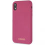Guess Silicone Gold Logo case maskica za iPhone XR - Ružičasta