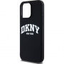 Silikonska maska DKNY Arch Logo s MagSafe za iPhone 15 Pro Max - crna