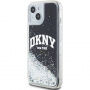 DKNY Liquid Glitter Arch Logo maska za iPhone 14 - crna