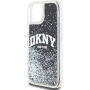 DKNY Liquid Glitter Arch Logo maska za iPhone 14 - crna