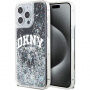 DKNY Liquid Glitter Arch Logo maska za iPhone 14 Pro Max - crna