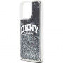 DKNY Liquid Glitter Arch Logo maska za iPhone 14 Pro Max - crna