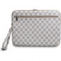 DKNY Checkered Pattern and Stripe torba za iPad do 13" / MacBook do 14" - bež