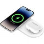 BELKIN BOOST CHARGE PRO Qi2 2u1 magnetna podloga za punjenje za iPhone / AirPods - bijela