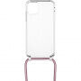 FIXED Pure Neck prozirna maska s uzicom za iPhone 11 - ružičasta