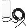 FIXED Pure Neck prozirna maska s uzicom za iPhone 14 - crna