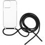 FIXED Pure Neck prozirna maska s uzicom za iPhone 14 Pro - crna