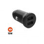 FIXED 15 W autopunjač Smart Rapid Charge s 2x USB-A priključka - crna