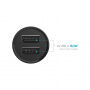 FIXED 15 W autopunjač Smart Rapid Charge s 2x USB-A priključka - crna