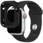 Silikonski remen sa silikonskim kućištem za Apple Watch 45 mm / 44 mm - crna