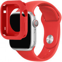 Silikonski remen sa silikonskim kućištem za Apple Watch 41 mm / 40 mm - crvena