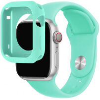 Silikonski remen sa silikonskim kućištem za Apple Watch 41 mm / 40 mm - tirkiz