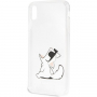 Karl Lagerfeld Fun Choupette No Rope Hard Case maskica za iPhone XS Max - proziran