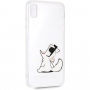 Karl Lagerfeld Fun Choupette No Rope Hard Case maskica za iPhone XS Max - proziran