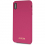 Guess Silicone Gold Logo case maskica za iPhone XS Max - Ružičasta