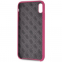 Guess Silicone Gold Logo case maskica za iPhone XS Max - Ružičasta