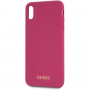 Guess Silicone Gold Logo case maskica za iPhone XS Max - Ružičasta