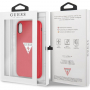 Guess PU Leather Case Triangle maskica za iPhone XR - crvena