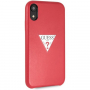 Guess PU Leather Case Triangle maskica za iPhone XR - crvena