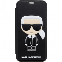 Karl Lagerfeld Ikonik Book futrola za iPhone X / XS - crna
